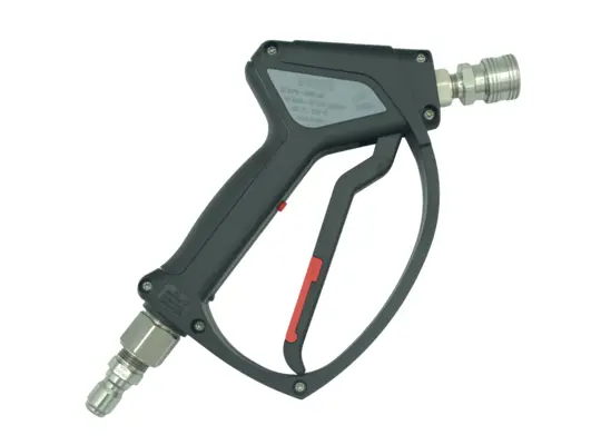 MTM Hydro SGS28 Spray Gun, 4000 PSI, 12 GPM, Live Swivel, PRIMA QC Fittings Installed