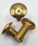 M16 - 2 X 40MM ISO 8678 SHORT SQUARE NECK ROUND HEAD BOLT 10.9 ZINC YELLOW