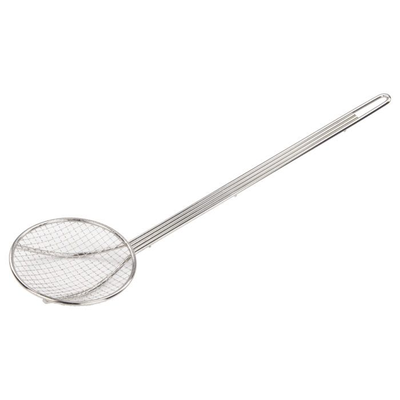 Winco SC-5R 5" D Mesh Skimmer, Nickel