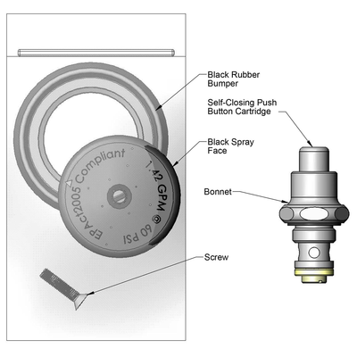 T&S Brass 5SV-KIT Equip Spray Valve Repair Kit Bumper Ring