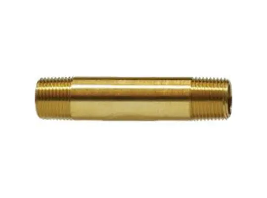 Long Nipple, 1/8-in MNPT x 1/8-in MNPT, 1-1/2 in, Brass