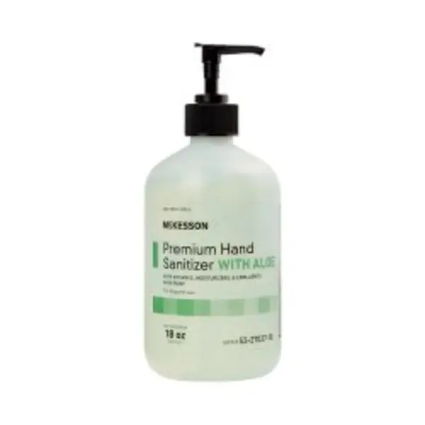 Hand Sanitizer with Aloe Mckesson 18oz. Ethyl Alcohol Gel Pump 53-27037-18