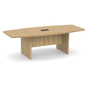 8ft Boat Shape, slab base Conference Table: ASPEN 