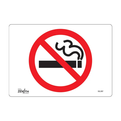 No Smoking Sign - 10" x 7" - Vinyl - Pictogram