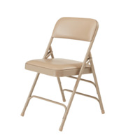 NPS 1301 NPS® 1300 Series Premium Vinyl Upholstered Triple Brace Double Hinge Folding Chair, Pack of 4