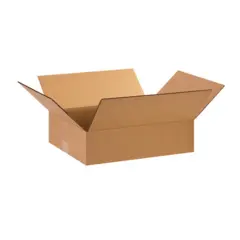 15 X 12 X 4" FLAT CORRUGATED BOX 25/BD