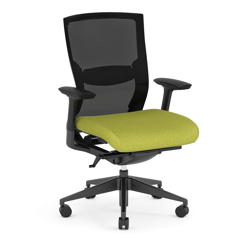 Propel Office Chair - Black Frame with Green Seat