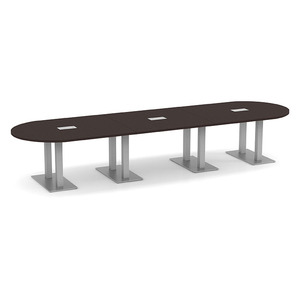 14ft Racetrack, Palmer base Conference Table: ESPRESSO PALRT3168NESPBRU