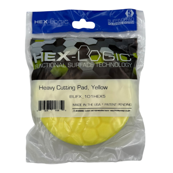 5" Yellow Hex-Logic Heavy Cutting Pad
