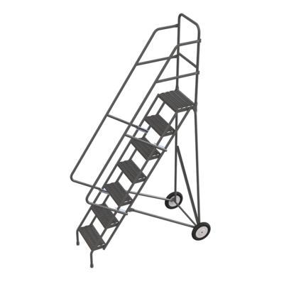 Rolling Ladder - Steel - 7 Step - 450 lb Capacity