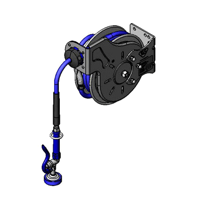 T&S Brass B-7112-01 Hose Reel System Open