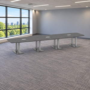 PALBS4192N - 16 ft. Classic Boat Shape Conference Table with Brushed Palmer Base