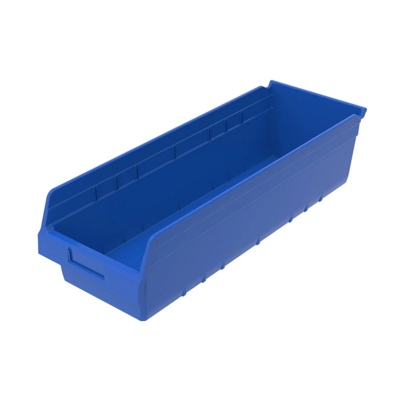 Shelf Bin - Plastic - 23-5/8" x 8-3/8" x 6" - Blue