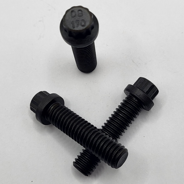 3/8" - 16 X 1 1/2" 12 POINT FLANGE SCREW 170M PSI TENSILE ZINC PHOSPHATE