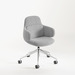 CHK73410 VIVA CLUB CHAIR w/ ALUMINUM BASE - Ash Seat