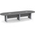 12' Classic Racetrack Conference Table with Accent Base - Newport Gray Top, Silver Base