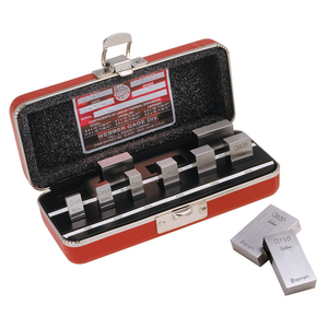 STARRETT RS 10. A 10 Pc. Rect. High-Grade Steel Gage Block Set, Grade A