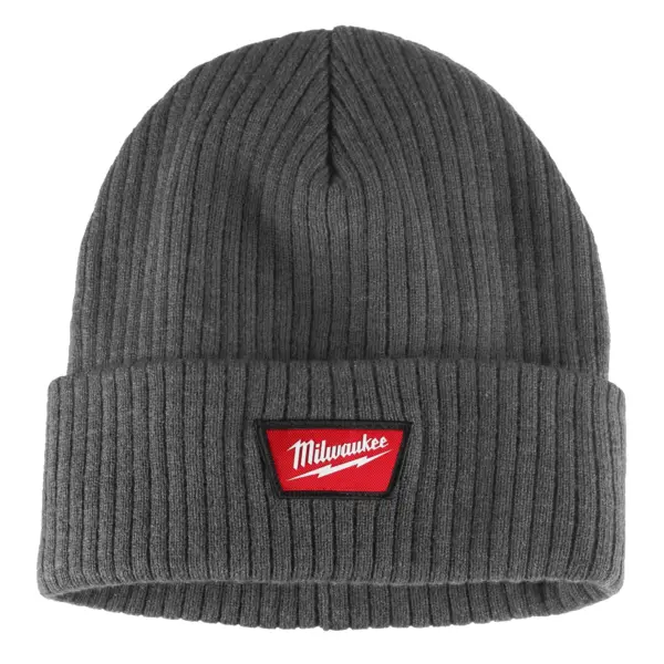 MILWAUKEE AM750GRY - Rib-Knit Cuffed Beanie - Grey