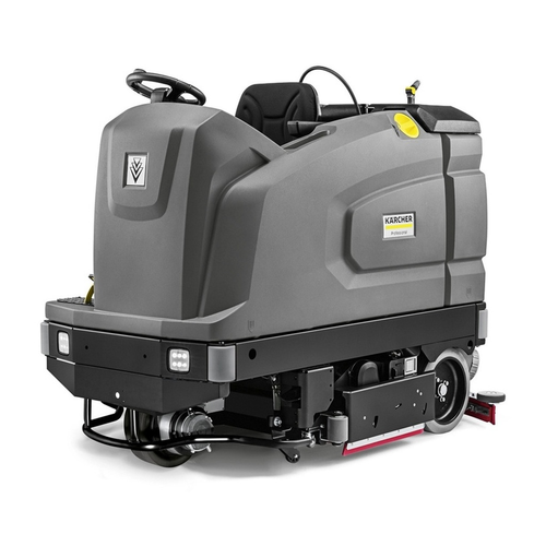 New Karcher B 260 RI BP, R120 Cylindrical Scrub Deck 53" Parabolic Squeegee, 36 V 390 Ah AGM Batteries, Shelf Charger