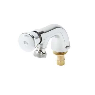 T&S Brass B-0806 Slow Self-Closing Faucet with Rose Spray