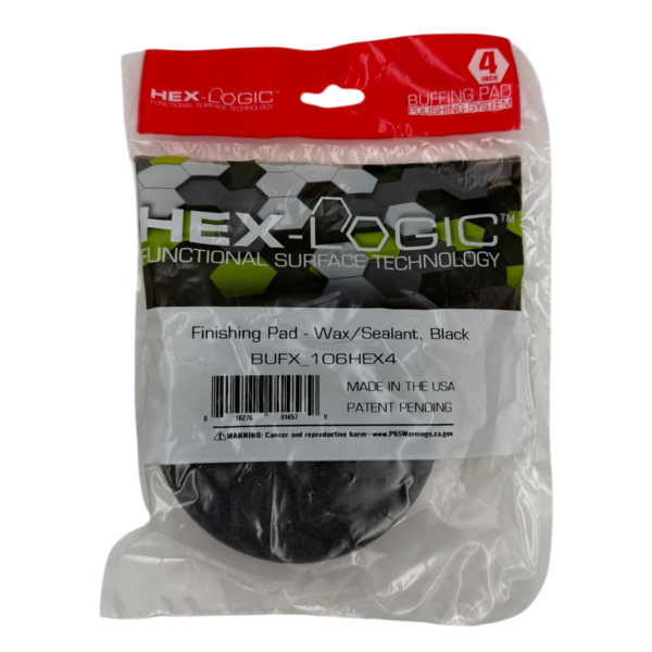 4" Black Hex-Logic Finishing Pad
