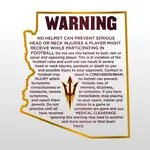 Custom Football Warning Label Decals