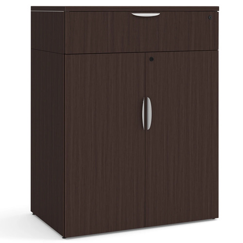 Locking Double Door Cabinet with Buffet Drawer - 46.5" in Espresso