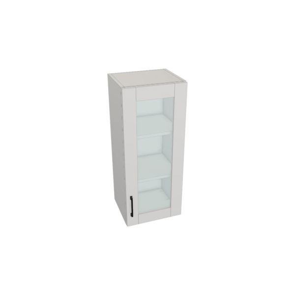 Hampton Pure White Box  Glass Door Wall Cabinet Kit - 15”x 36” X 13”