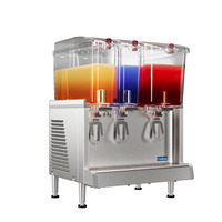 Crathco CS-3D-16 (1) Standard 4.75 Gallon & (2) Mini 2.4 Gallon Clear Plastic Bowls Agitator Model Electric Simplicity Bubbler Triple Combo Pre-Mix Cold Beverage Dispenser