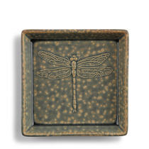 Plate Square Dragonfly Olive