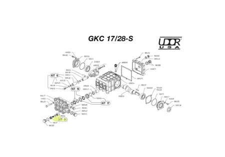 UDOR Valve Kit 31 For GK Series Plunger Pumps