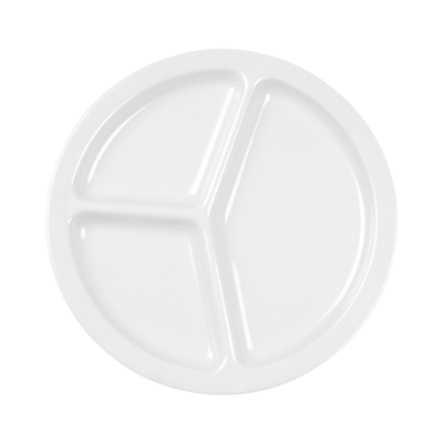 Thunder Group NS702W 10" Diameter x 3/4" Height 3-Section Plate