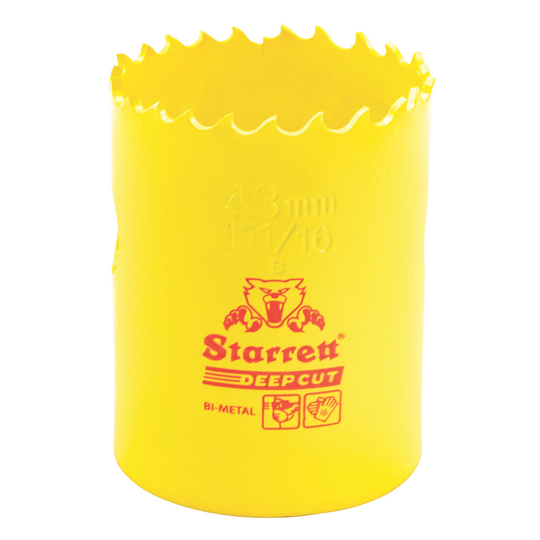 STARRETT DCH1116-G 1-11/16'' (43mm) NVP Deep Cut Bi-Metal Hole Saw