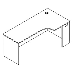 PL182R 71" PORKCHOP CREDENZA-RIGHT- ASPEN