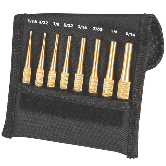 STARRETT SB565Z Brass Drive Pin Punches, Set Of 8