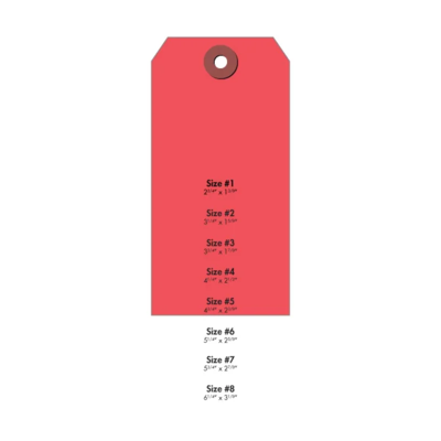 #5 Tyvek Tag - Red