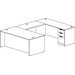 CLAUD2004 U-Shape Typical 71" X 108" Desk- Maple