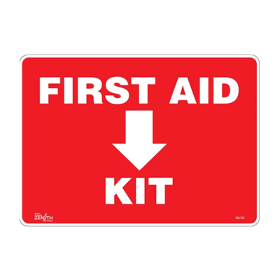 First Aid Kit Sign - 14" x 10" - Vinyl - English