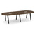 10' Signature Racetrack Conference Table with Metal VA Legs - Modern Walnut Top, Black Base
