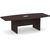 8' Classic Boat Shape Conference Table with Panel Base - Espresso