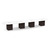 18' Classic Racetrack Conference Table with Cube Base - White Top, Espresso Base