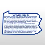 Custom Football Warning Label Decals