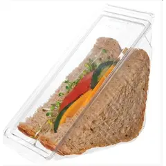 EP-SWH3 3" CLEAR SANDWICH WEDGE CONTAINER, COMPOSTABLE, 500/CS