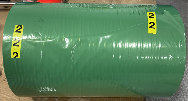 489MM W x 1000M L 3 MIL OPAEPAE-75 MGN2HS VFFS FILM ROLL DARK GREEN