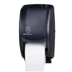 STANDARD TOILET TISSUE DISPENSER, HOLDS 2 ROLLS, BLACK