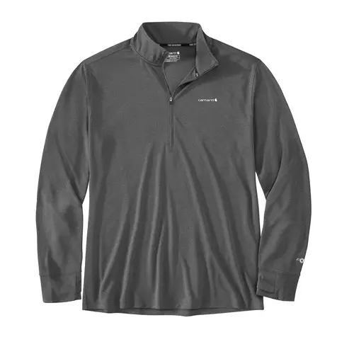 CARHARTT 106573 - Men's Force Sun Defender Relaxed Fit Half-Zip - Steel Heather 