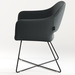 CHK68081GRY0707 - SARON GUEST CHAIR - Gray with sled X-base