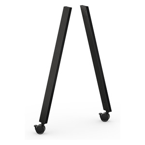 PLTVAMETLEG41C- 41"H VA METAL LEG w/CASTERS PAIR - Black