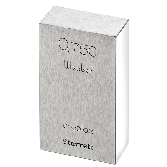 STARRETT RC .750 AA Rect. Croblox Gage Block - .750 In., Grade AA