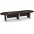 12' Classic Racetrack Conference Table with Accent Base - Espresso Top, Silver Base